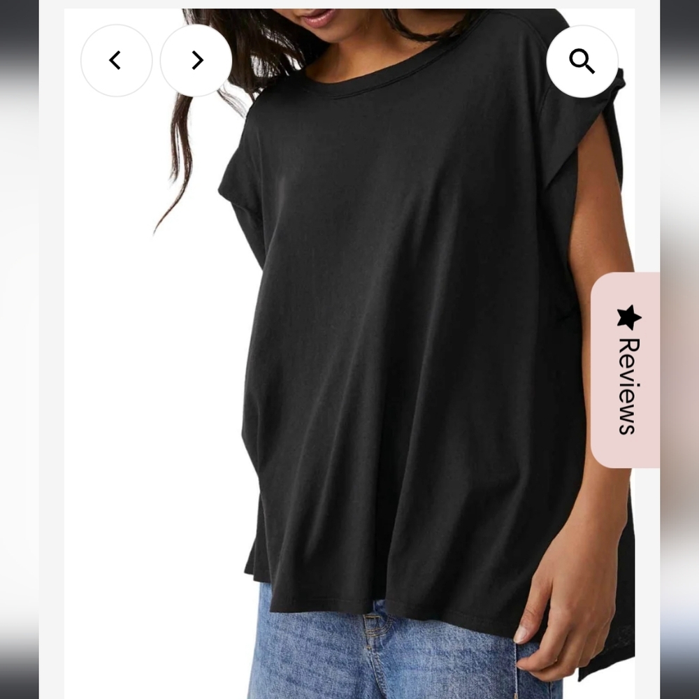 We The Free by Free People Naomi Tee in Washed Black